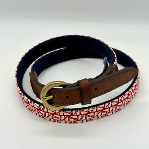 Vineyard Vines Red White Whale Belt - Size 32